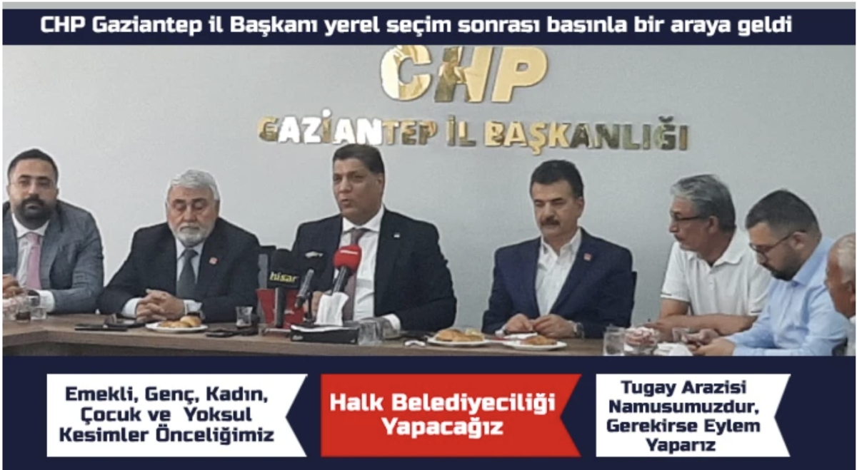 CHP İl Başkanı Reisoğlu: Yandaşlık Ve Rant Dönemi Bitmiştir