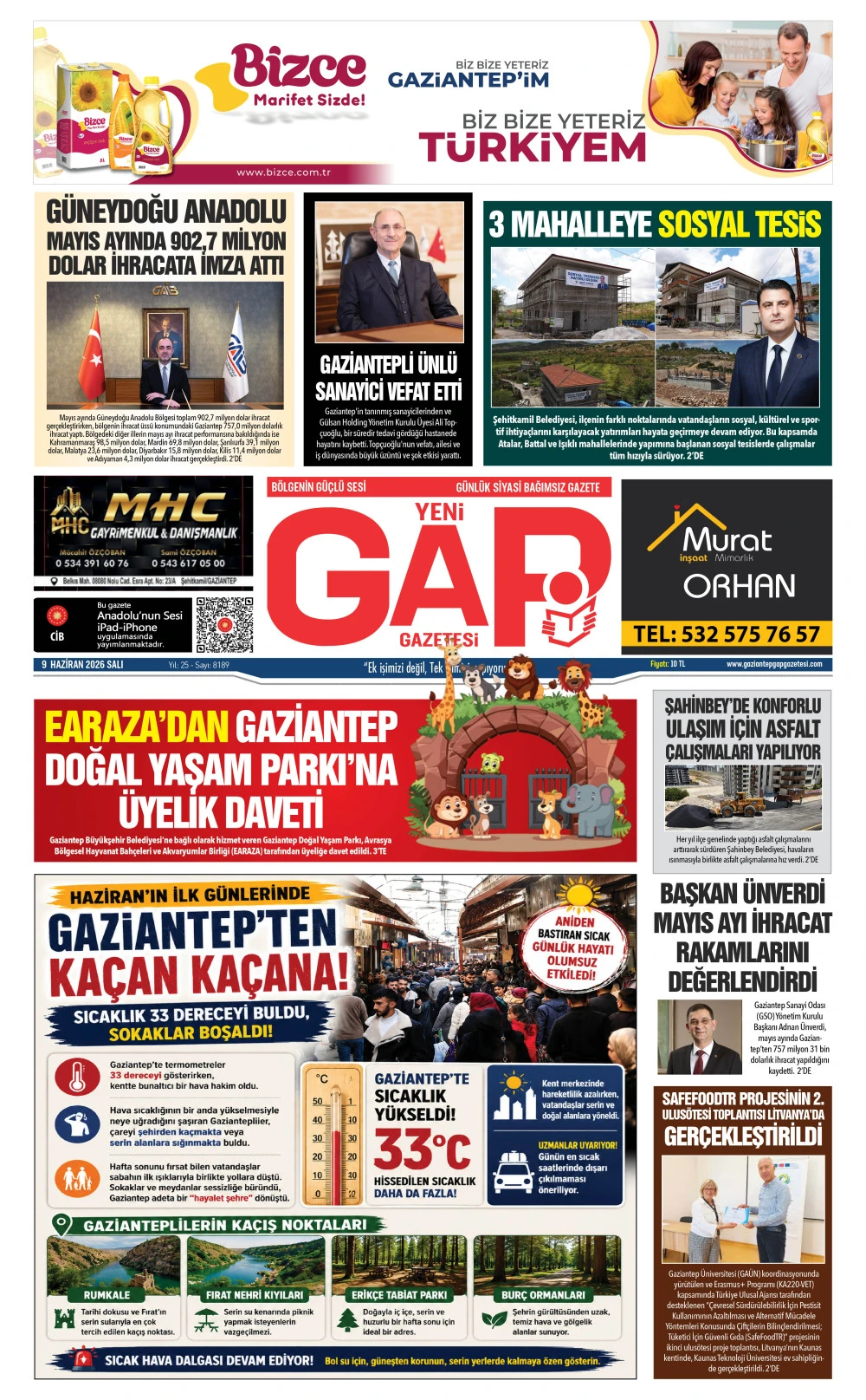9 HAZİRAN 2026
