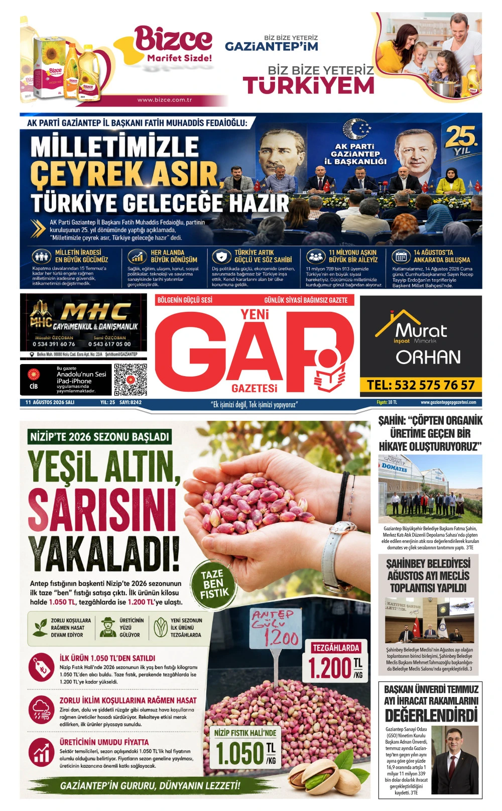 11 AĞUSTOS 2026
