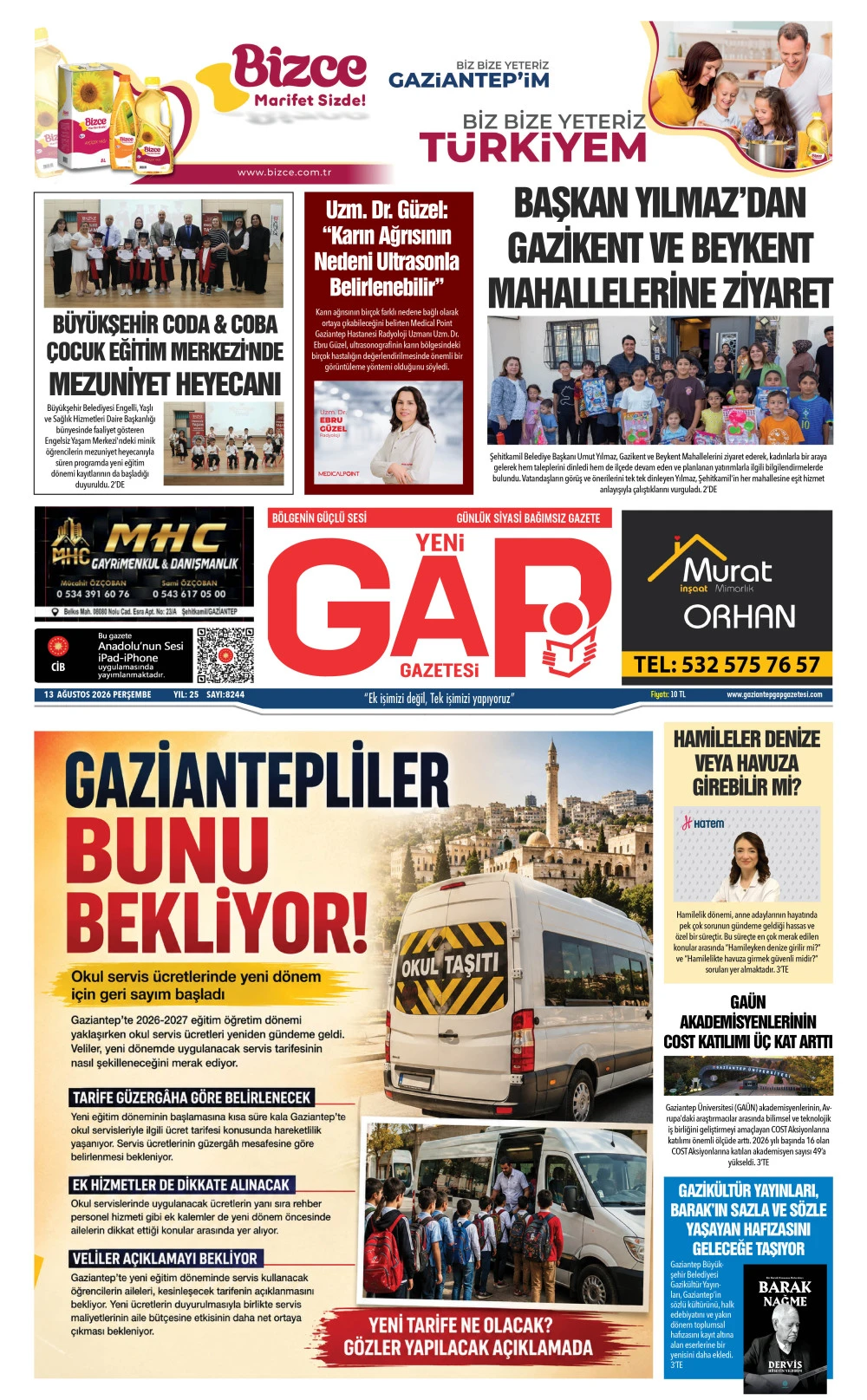 13 AĞUSTOS 2026