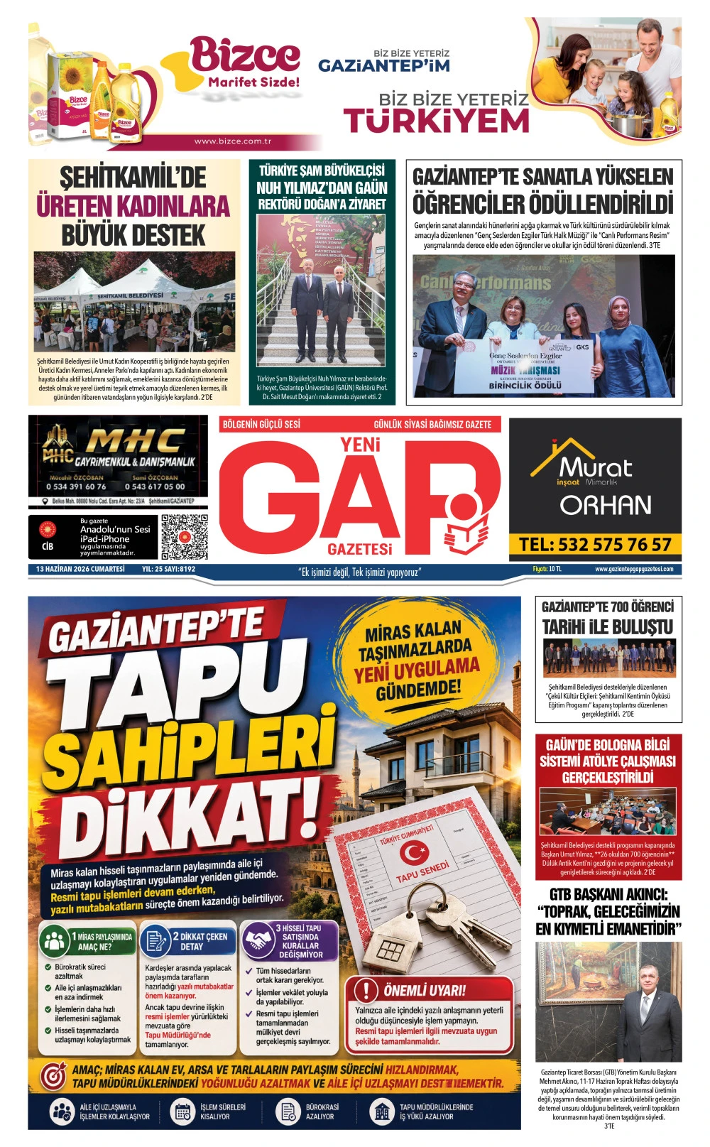 13 HAZİRAN 2026