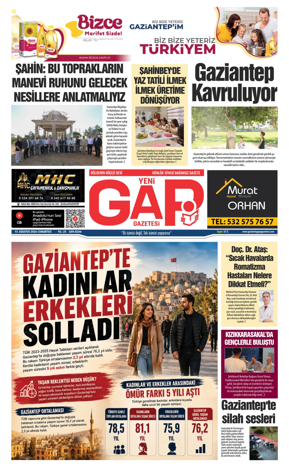 15 AĞUSTOS 2026