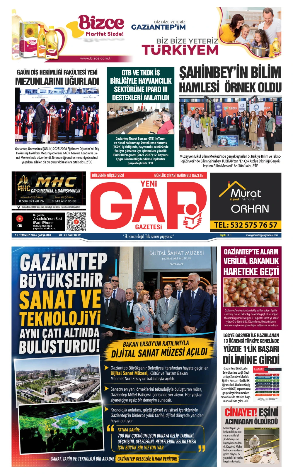 15 TEMMUZ 2026