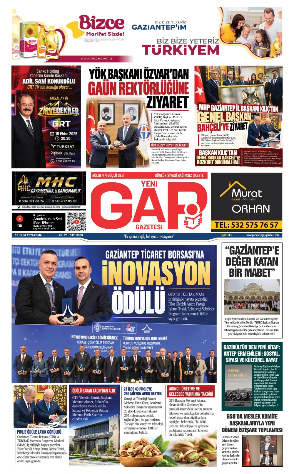 16  EKİM 2026