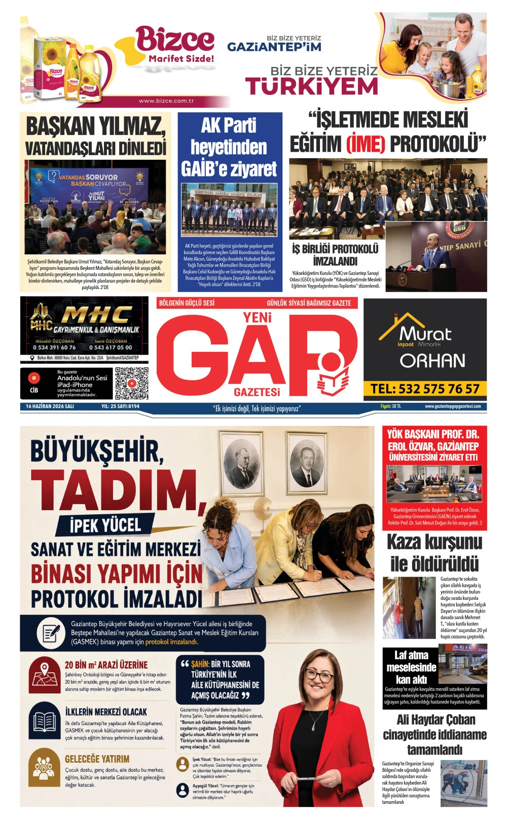 16 HAZİRAN 2026