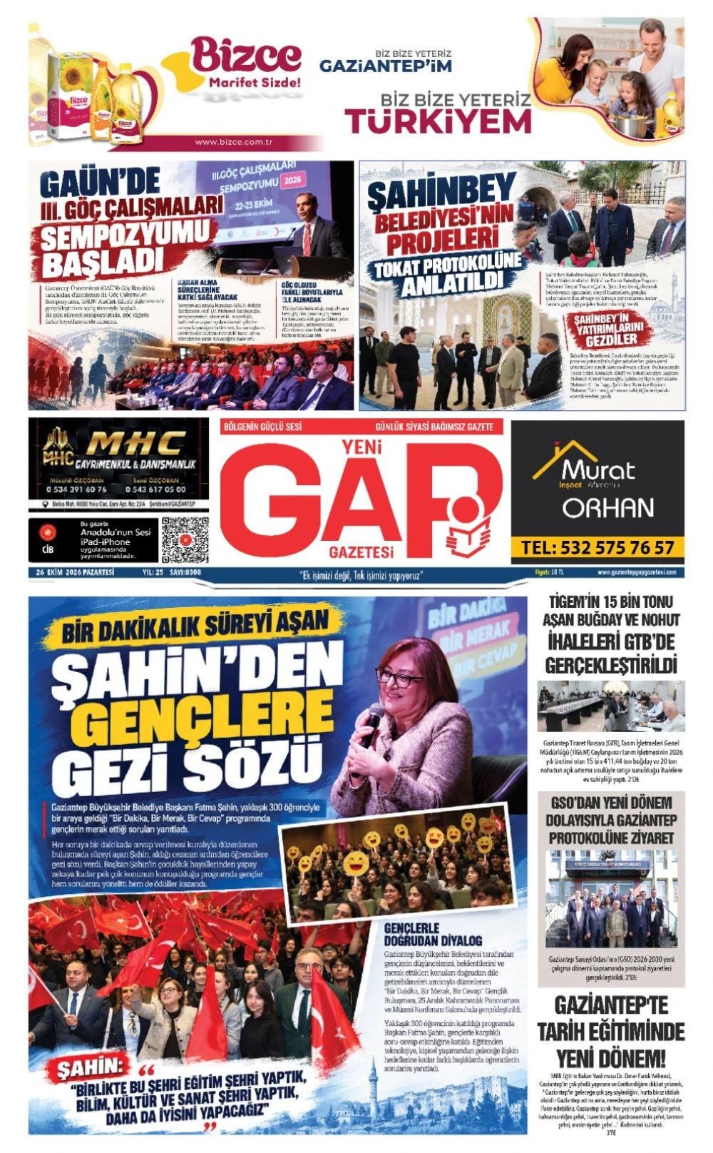 26 EKİM 2026