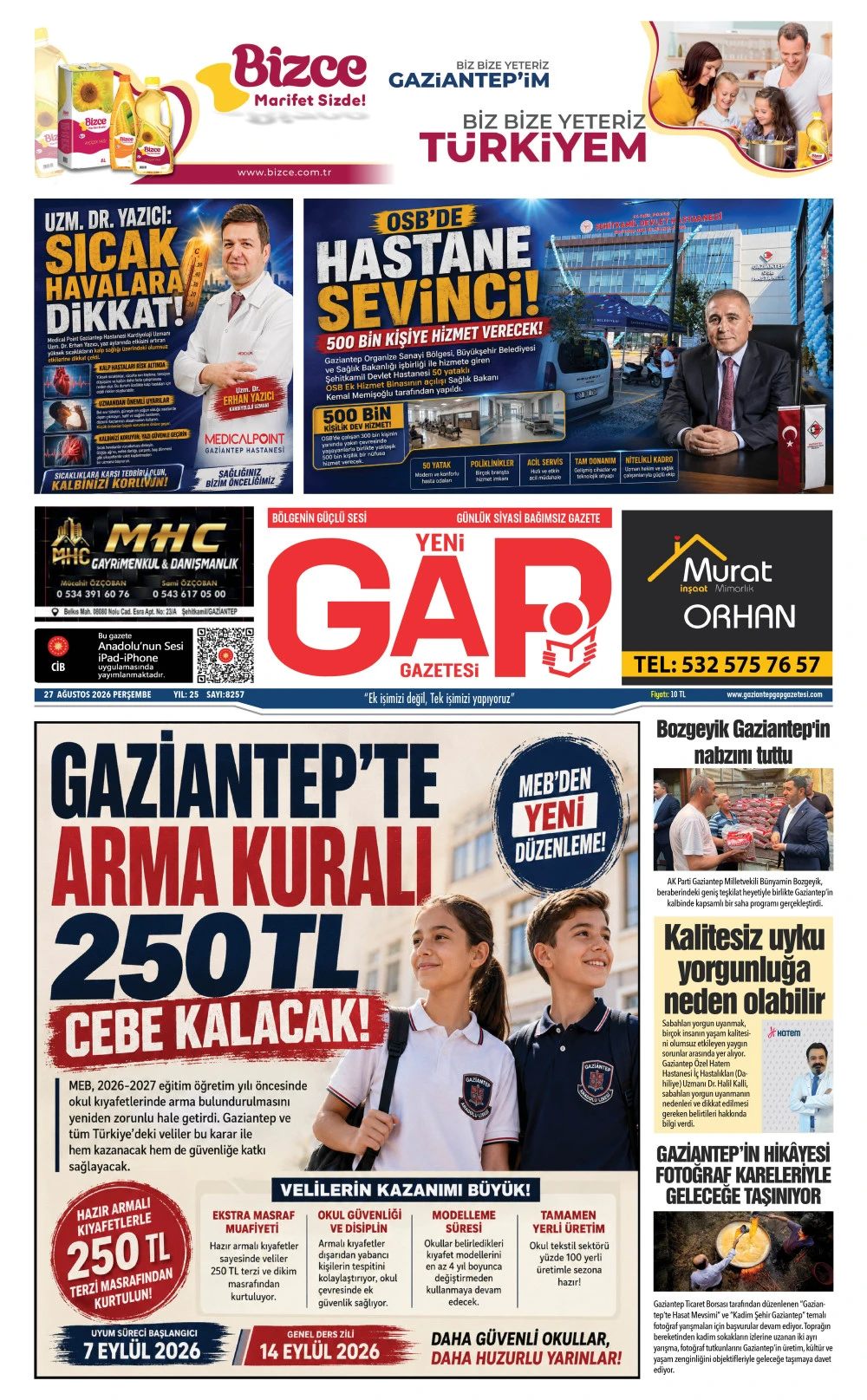 27 AĞUSTOS 2026