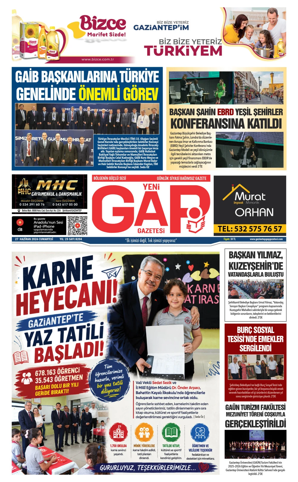 27 HAZİRAN 2026