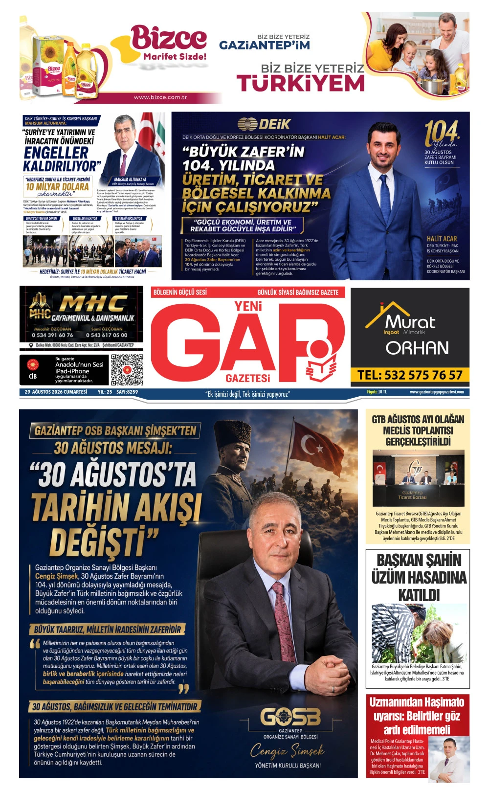 29 AĞUSTOS 2026