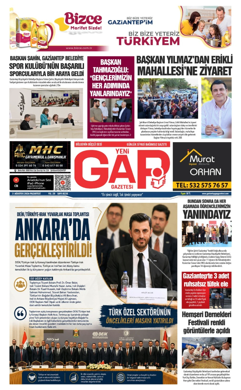 3 AĞUSTOS 2026