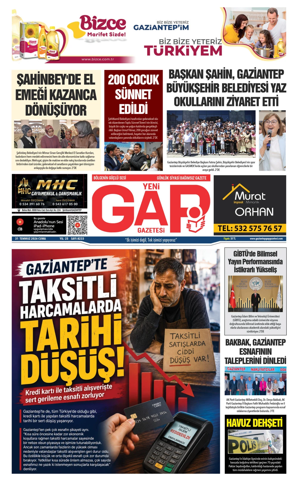 31 TEMMUZ 2026