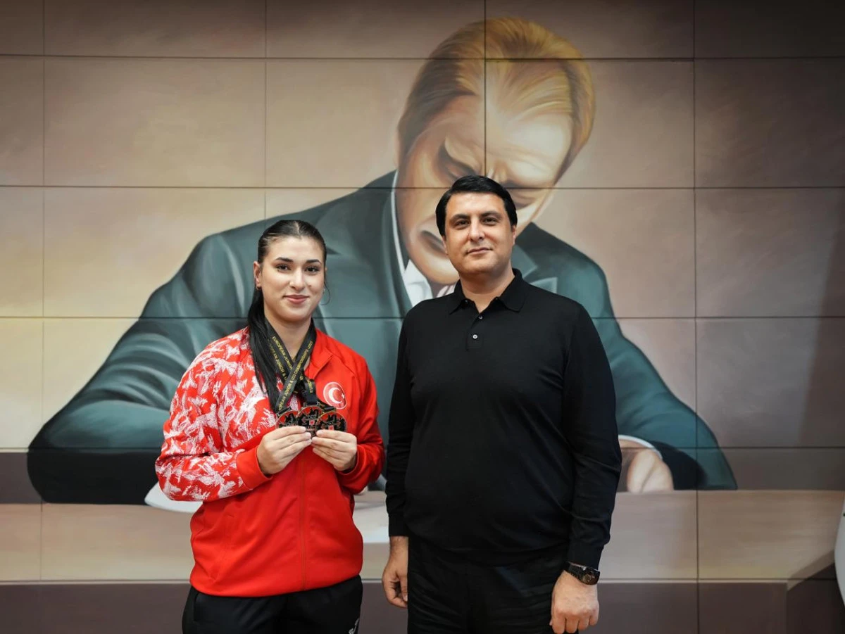 BAŞKAN YILMAZ, AVRUPA REKORTMENİ B&Uuml;ŞRA &Ccedil;AN&rsquo;I AĞIRLADI