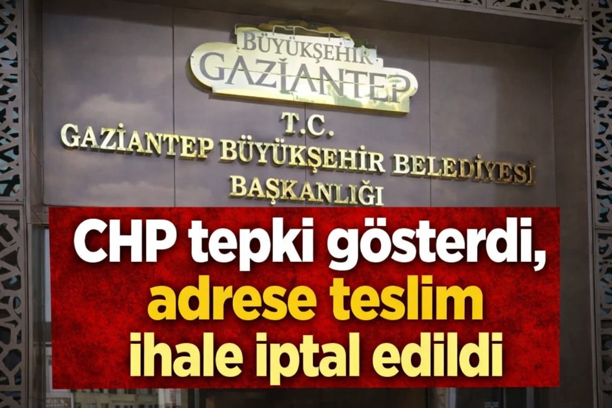 CHP tepki g&ouml;sterdi, adrese teslim ihale iptal edildi