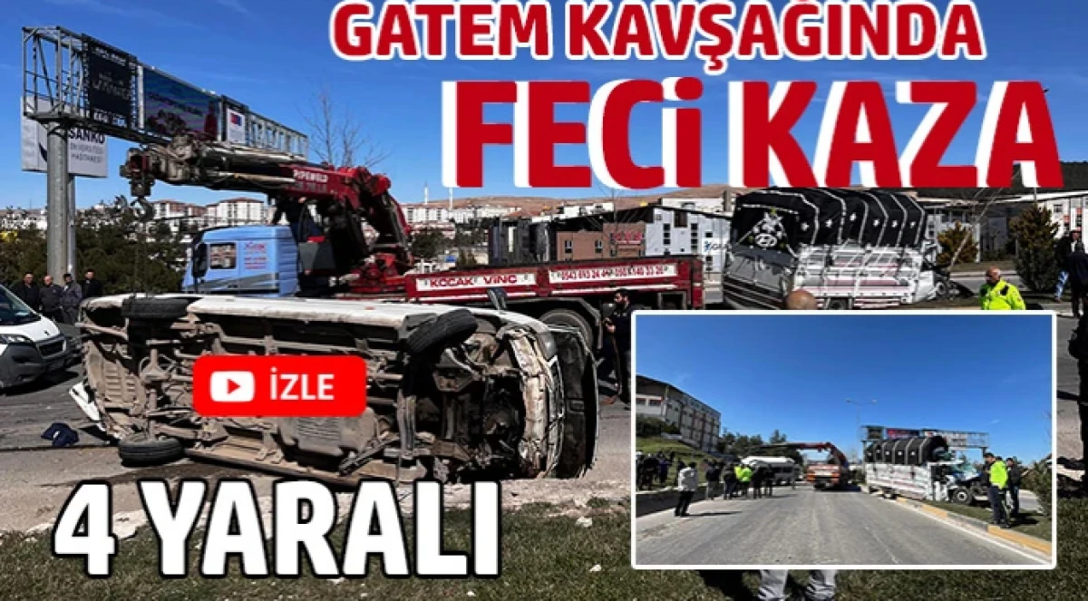 Gatem kavşağında feci kaza: 1' &ccedil;ocuk 4 yaralı