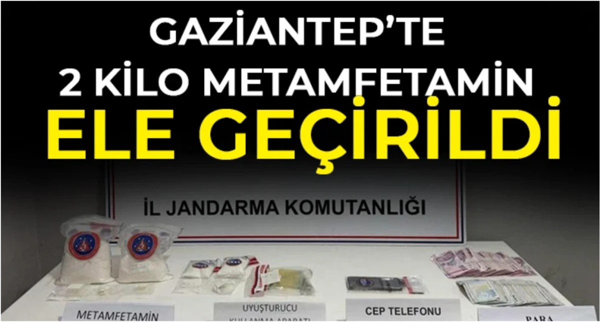 Gaziantep&rsquo;te 2 kilo metamfetamin ele ge&ccedil;irildi