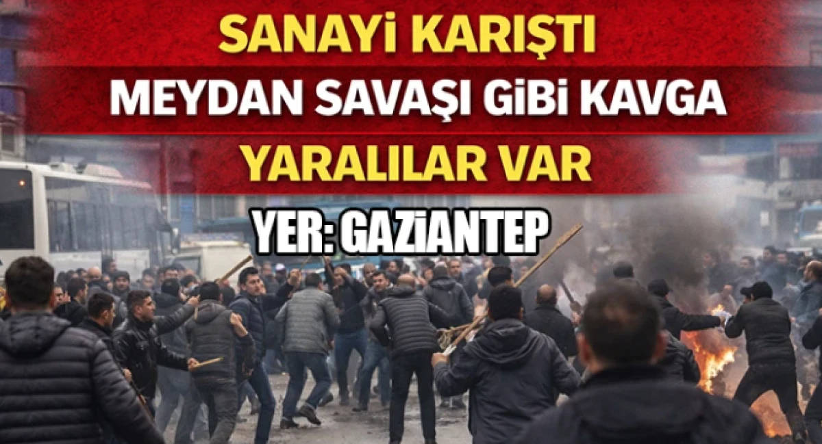 Gaziantep'te meydan savaşı gibi kavga: Yaralılar var