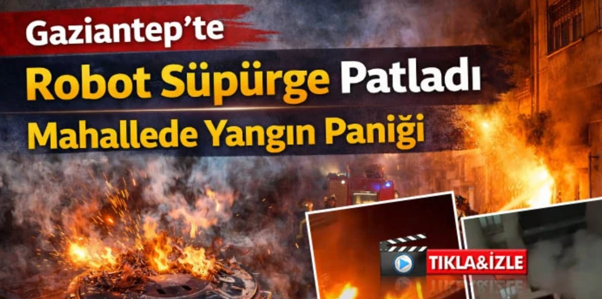Gaziantep'te robot s&uuml;p&uuml;rge patladı!