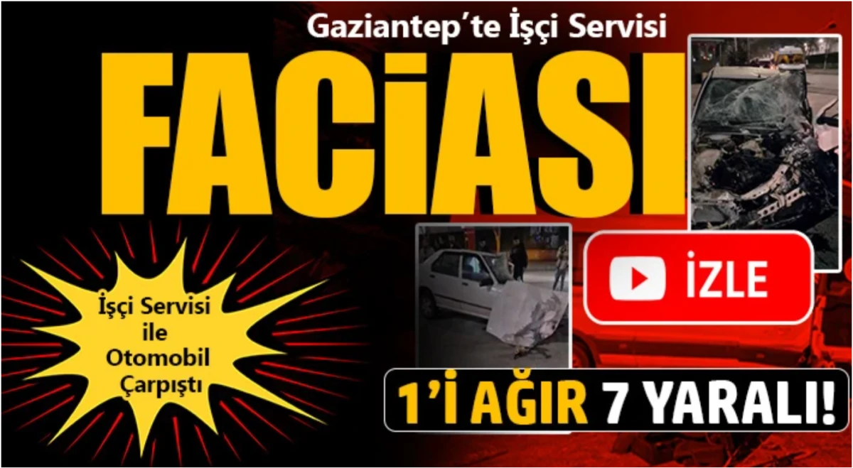 OSB&rsquo;de Feci Kaza: İş&ccedil;i Servisi ile Otomobil &Ccedil;arpıştı, Yaralılar Var