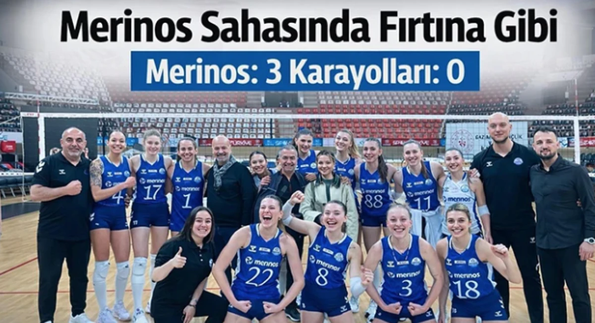 Set Vermeden Kazandı! Merinos&rsquo;tan G&uuml;&ccedil; G&ouml;sterisi